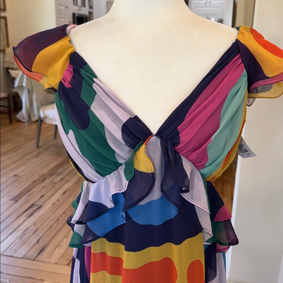 Hutch Multicolor Abstract Ruffle Maxi Dress - Picture 6 of 11